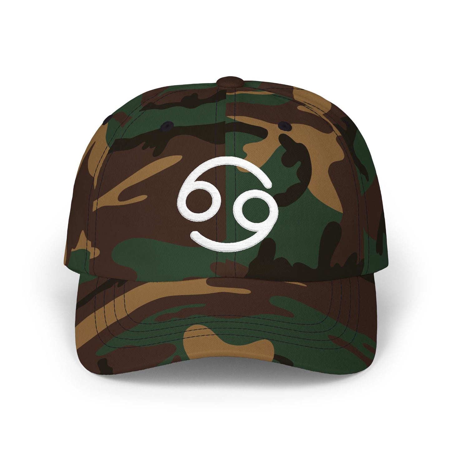 Cancer Zodiac Hat — White Glyph