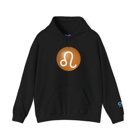 Unisex Leo Zodiac Hoodie — Astrology Glyph Sweatshirt