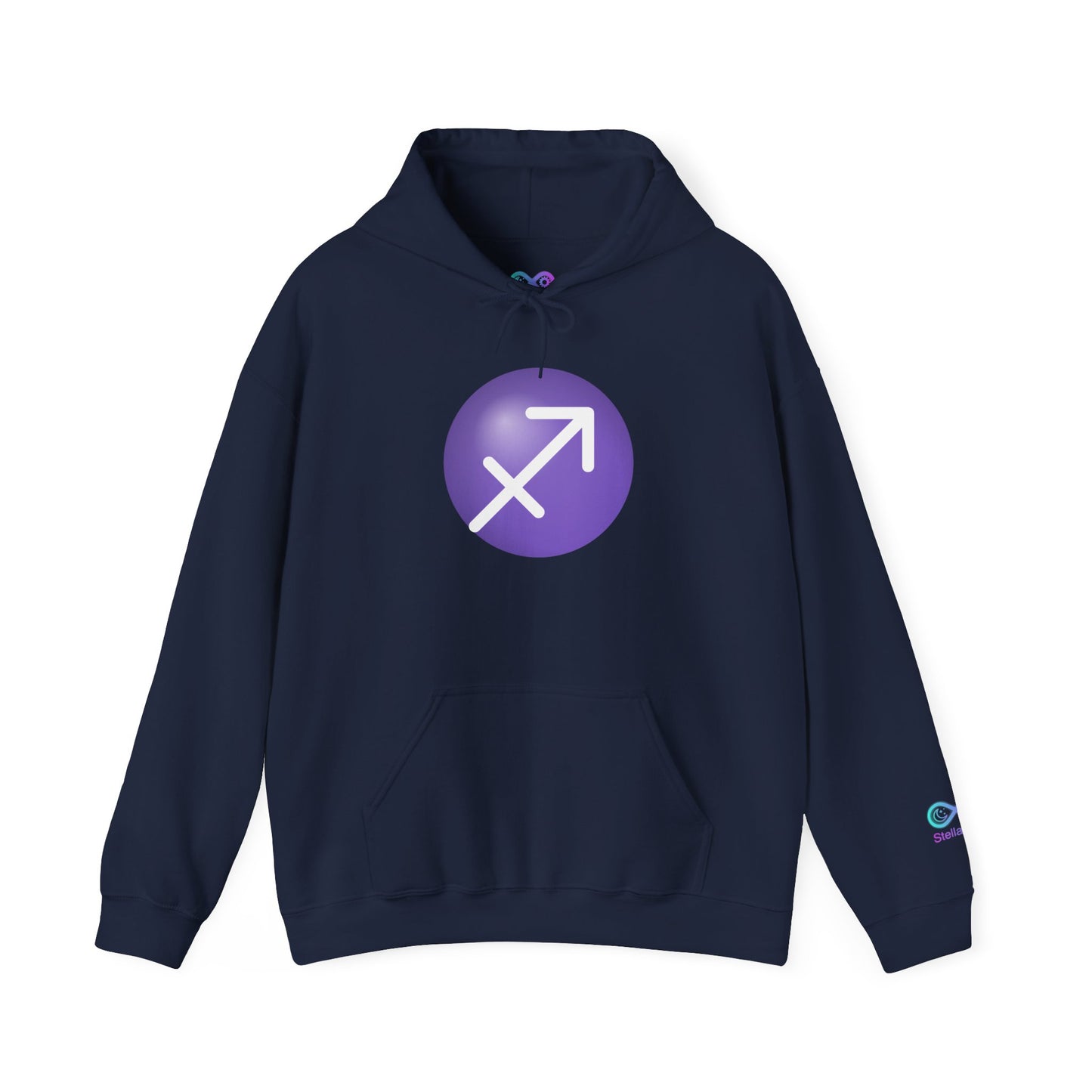 Unisex Sagittarius Zodiac Hoodie – Purple Astrology Sweatshirt