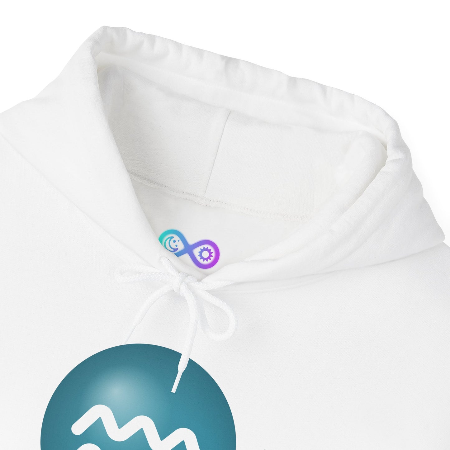 Unisex Aquarius Zodiac Hoodie — Astrology Glyph Sweatshirt