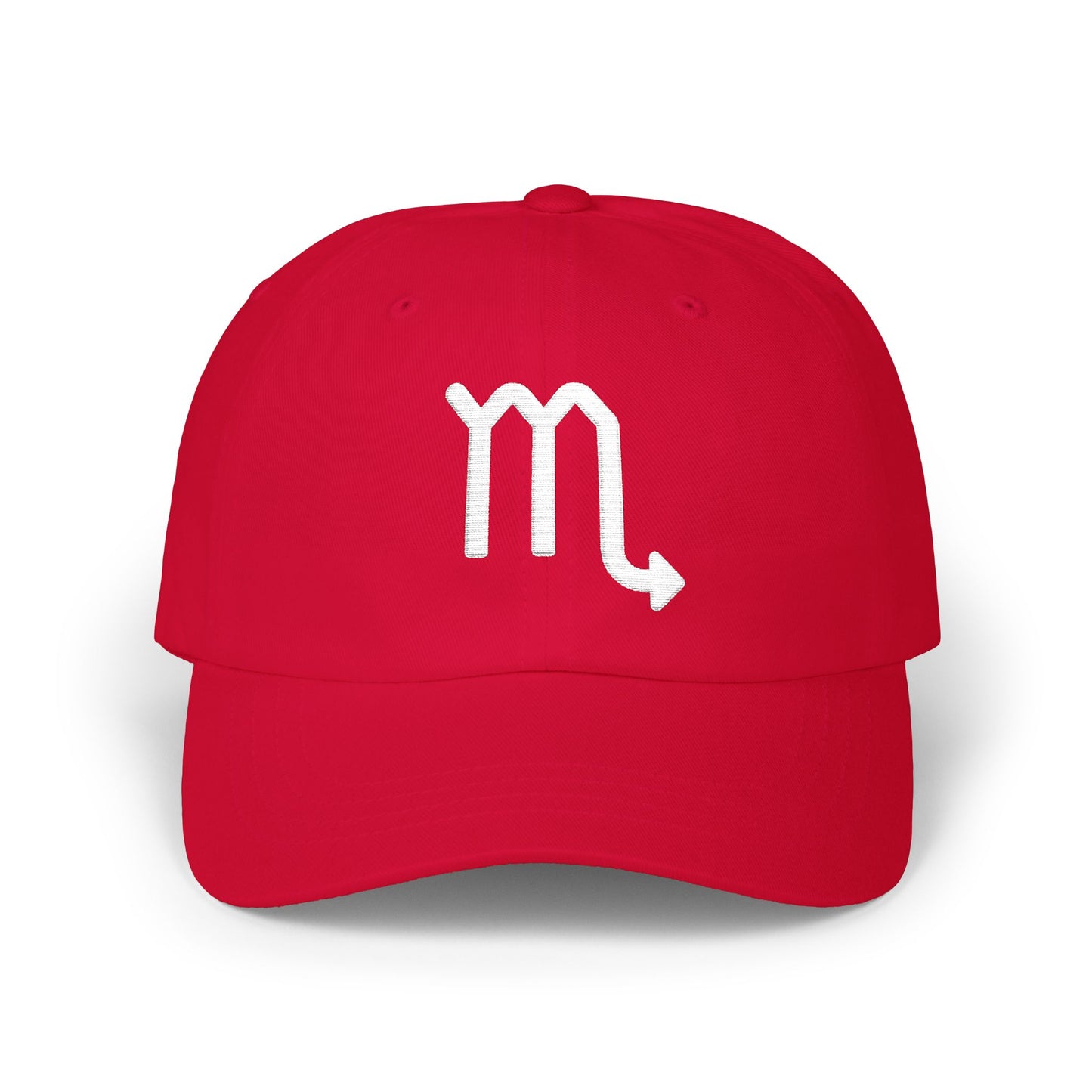 Scorpio Zodiac Hat — White Glyph