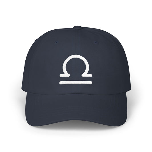 Libra Zodiac Hat — White Glyph