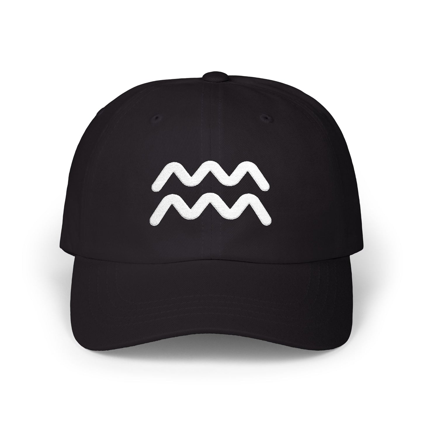 Aquarius Zodiac Hat — White Glyph
