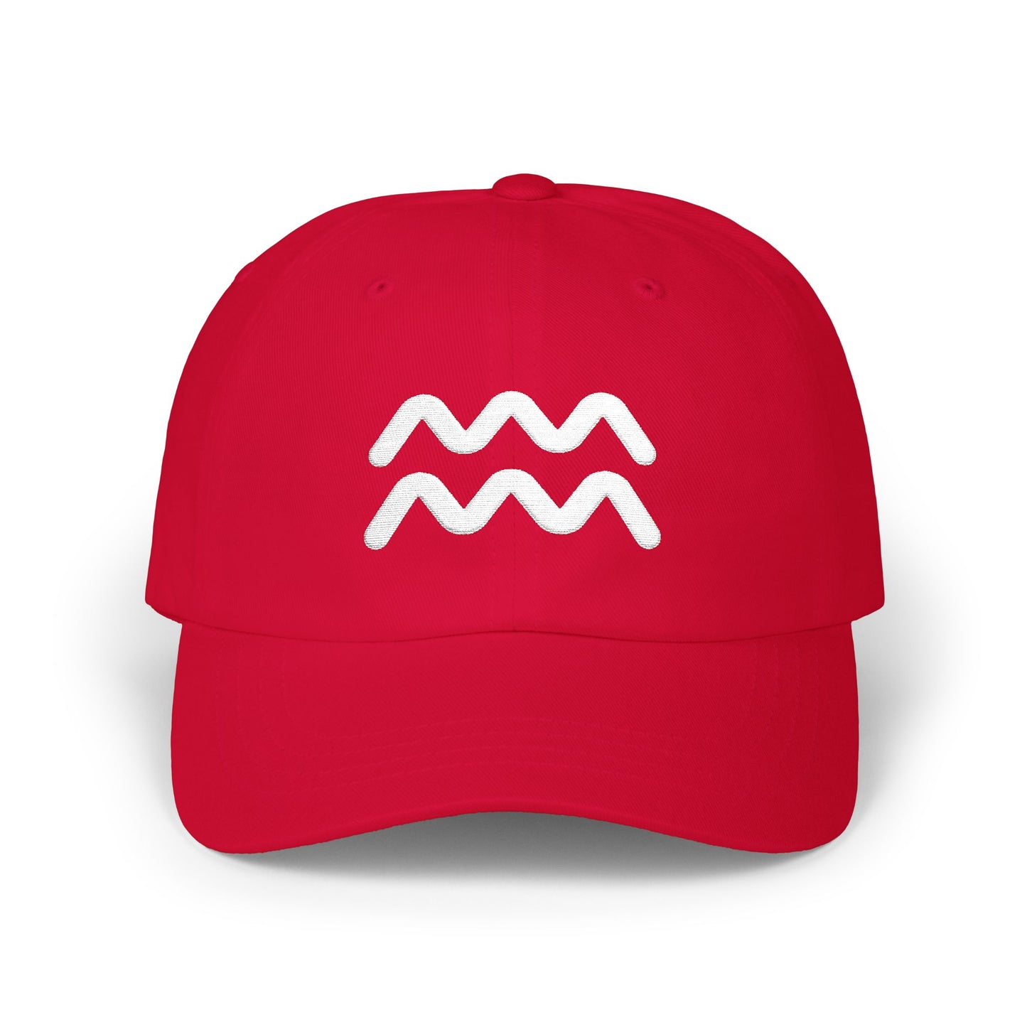 Aquarius Zodiac Hat — White Glyph