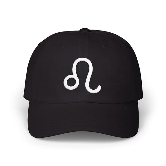 Leo Zodiac Hat — White Glyph