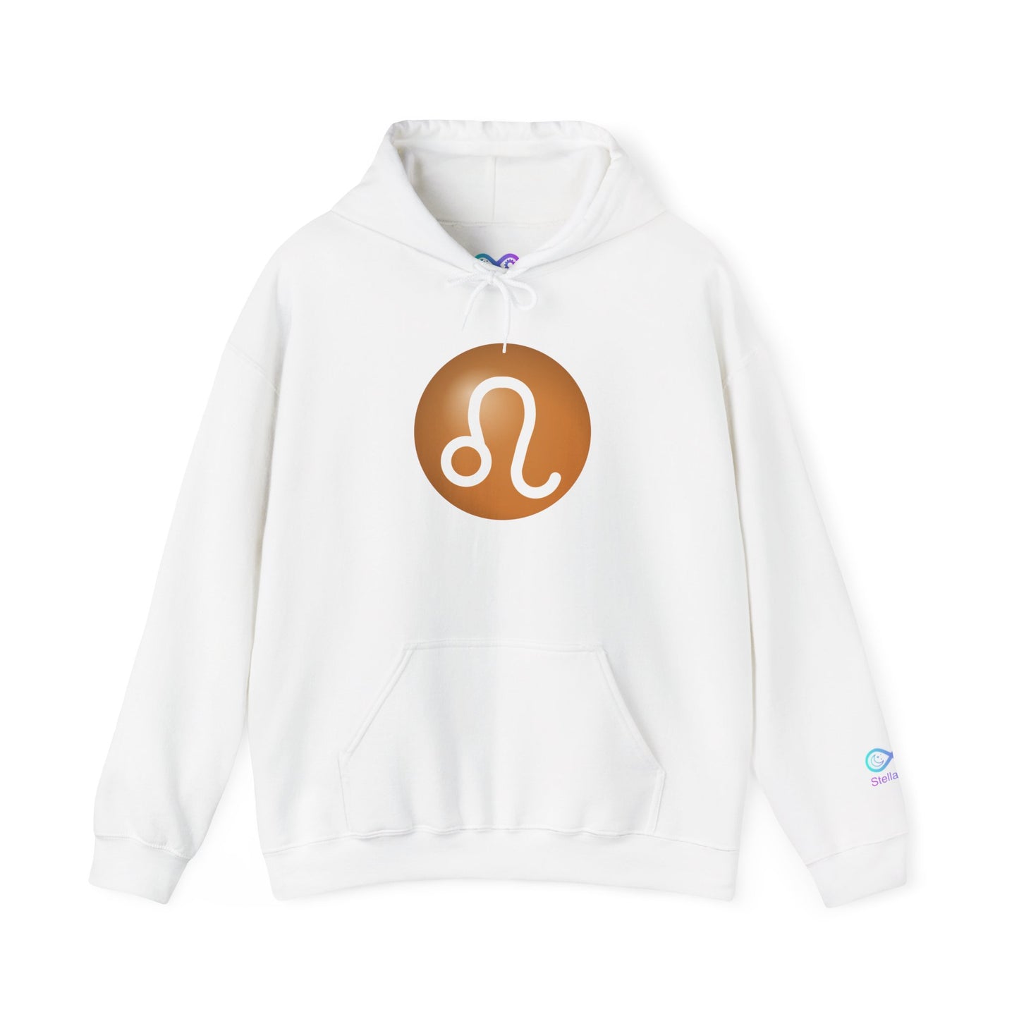 Unisex Leo Zodiac Hoodie — Astrology Glyph Sweatshirt