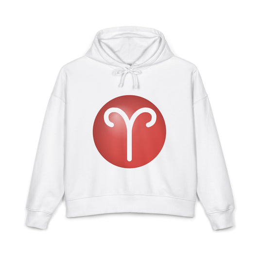 Women's Aries Zodiac Hoodie — Organic Midweight Astrology Pullover