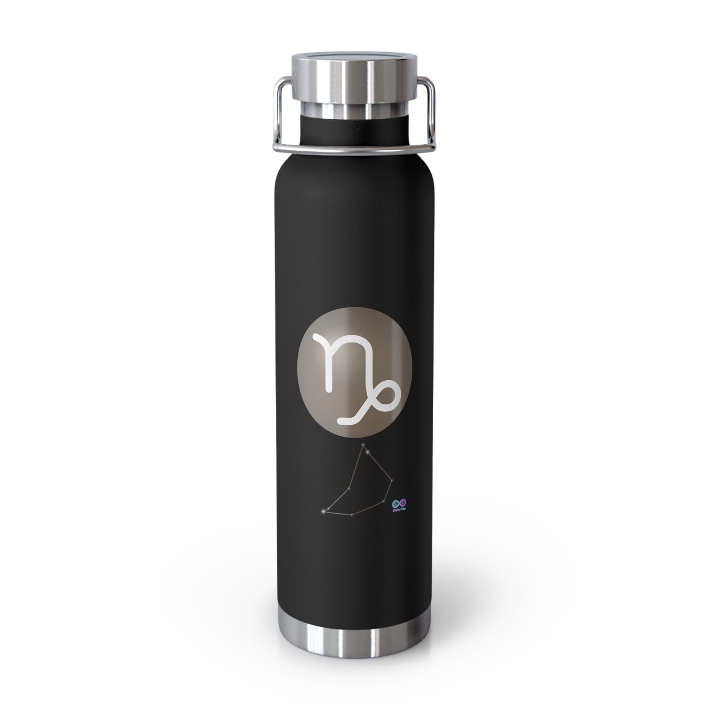 Capricorn Zodiac 22oz Insulated Water Bottle — Copper Symbol Travel Flask